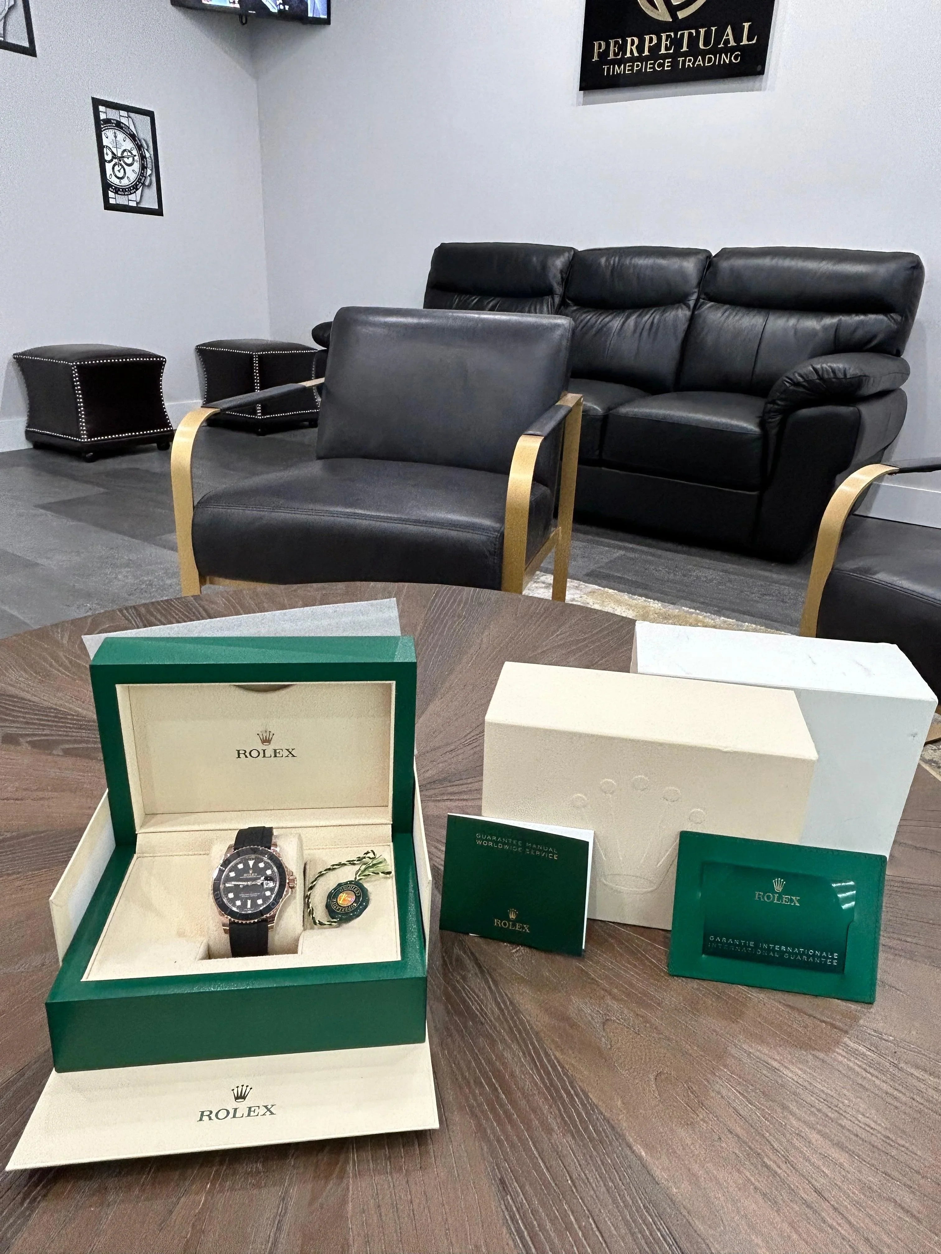 ROLEX YACHT MASTER 40MM ROSE GOLD OYSTER FLEX 126655