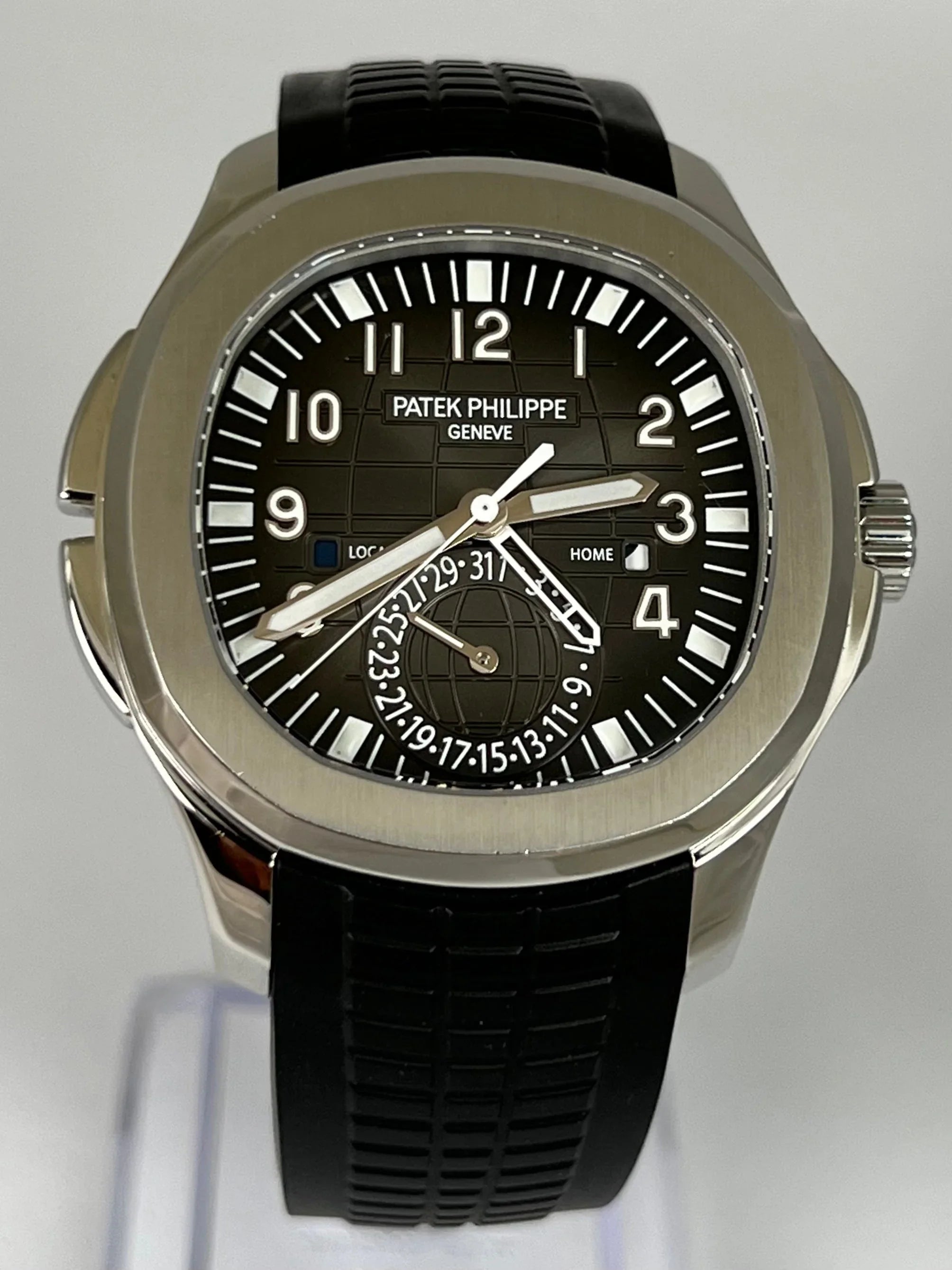 PATEK PHILIPPE AQUANAUT TRAVEL TIME BLACK DIAL 5164A
