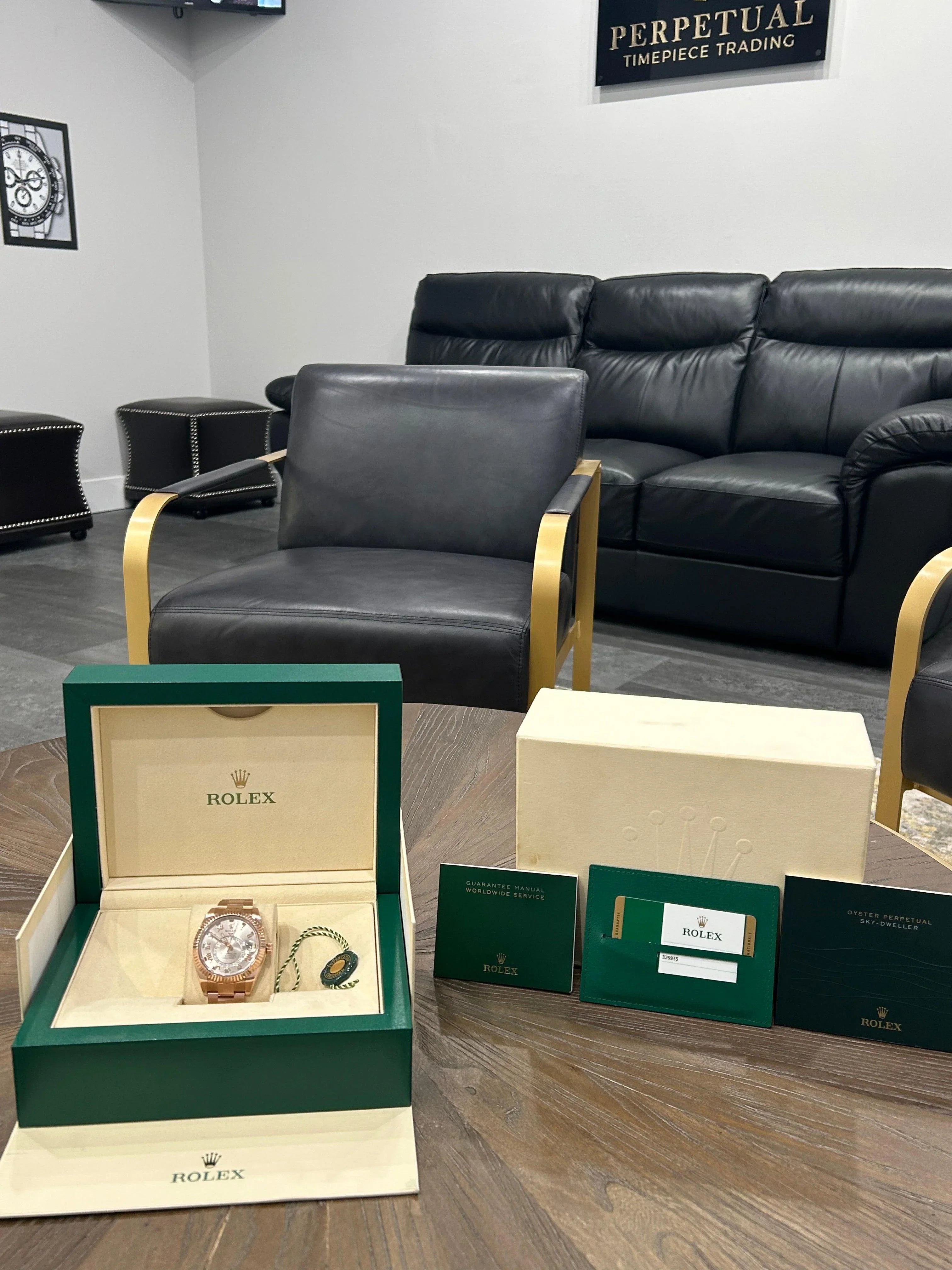 ROLEX SKY-DWELLER SUNDUST ROSE GOLD 326935