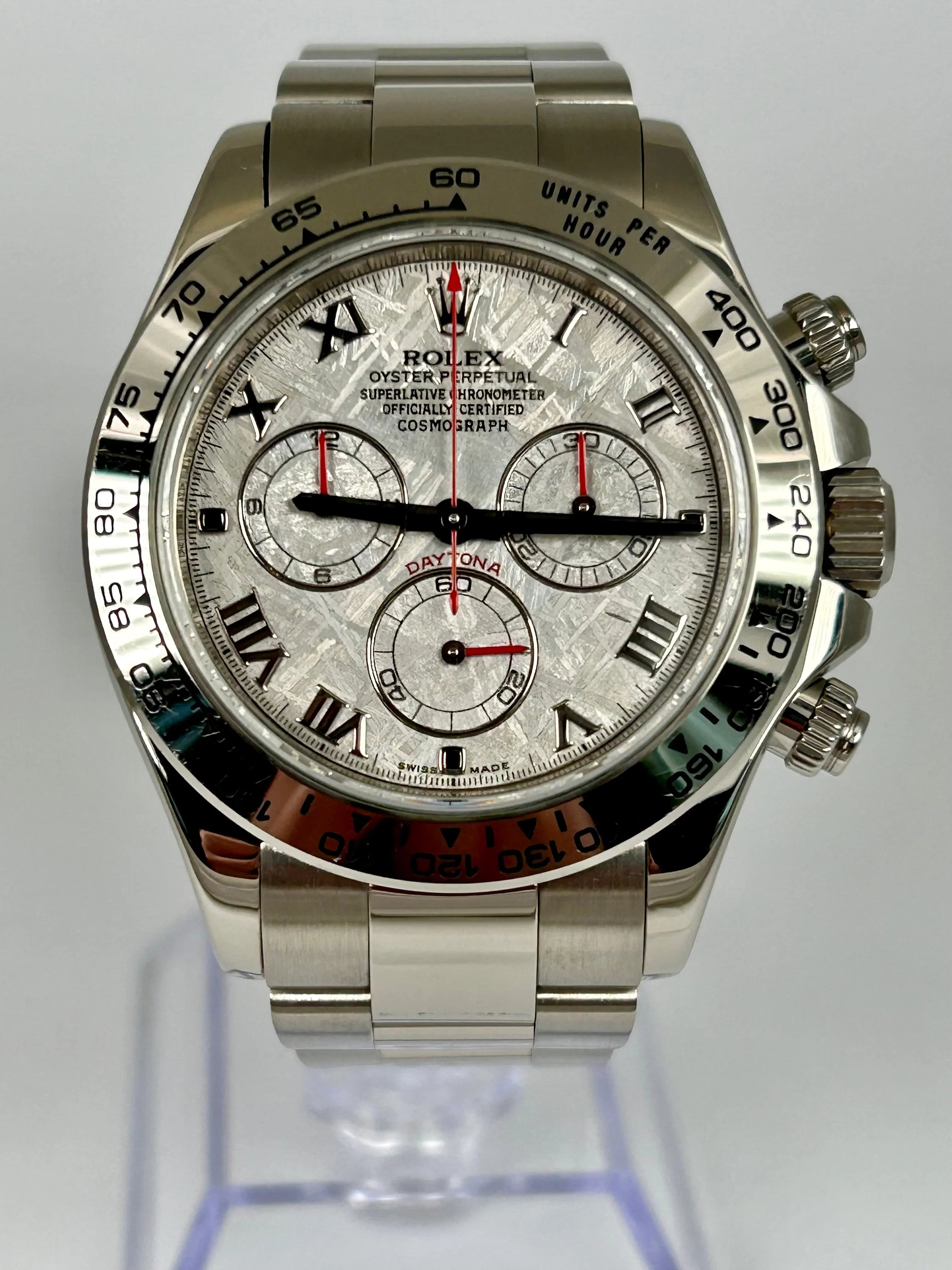 ROLEX METEORITE RED HANDS DAYTONA RARE 116509