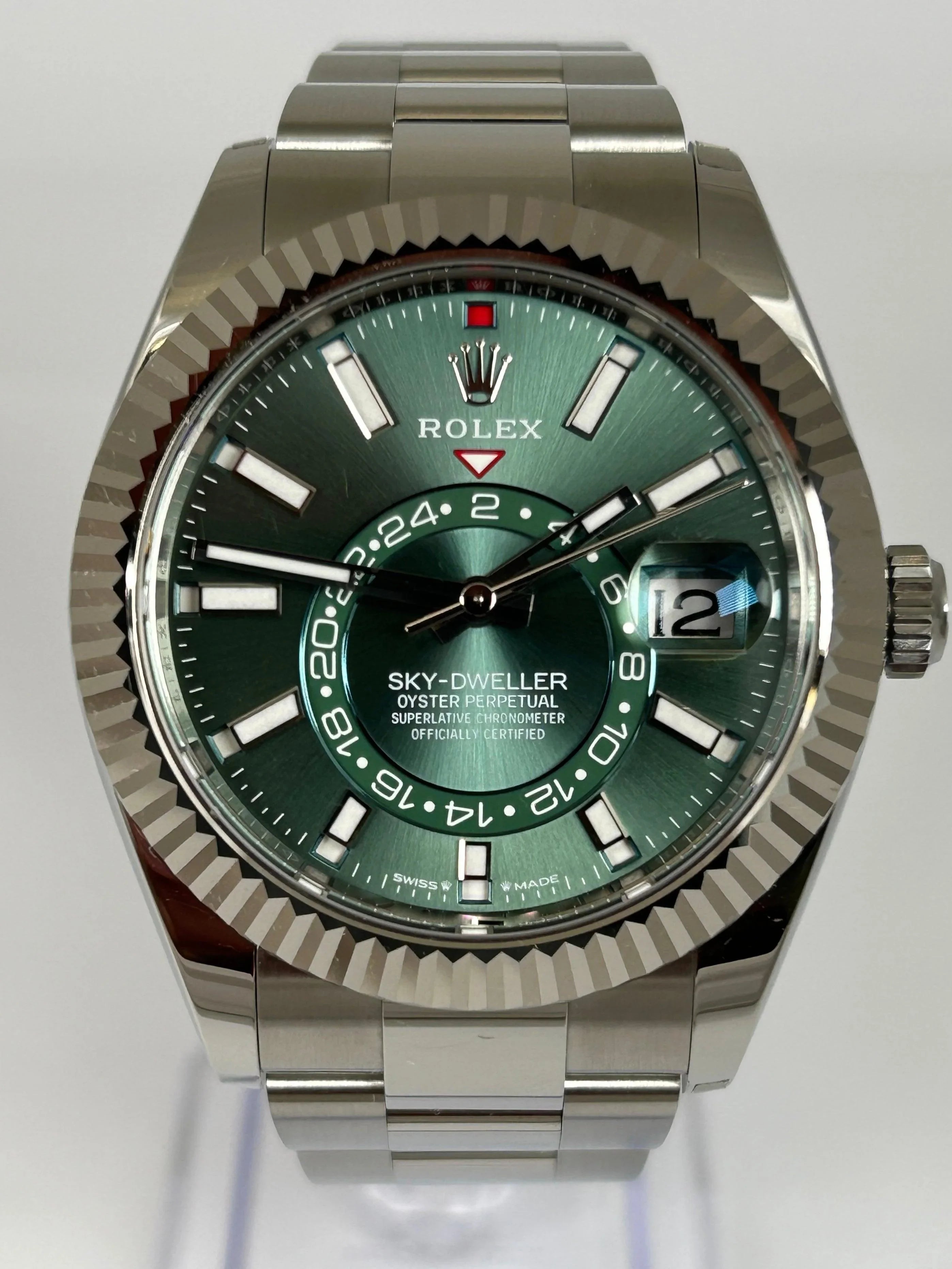 ROLEX SKY-DWELLER MINT GREEN DIAL OYSTER 336934